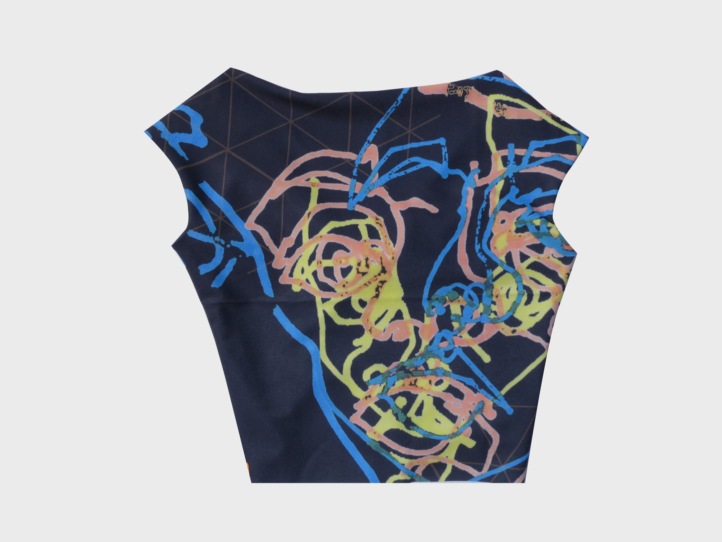 Lycra Knotted Crop in Navy